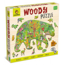 Drevené puzzle Zvieratá v lese